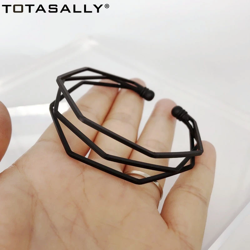 TOTASALLY Модные Золотой/Серебряный/черный медный браслет многослойный Регулируемый