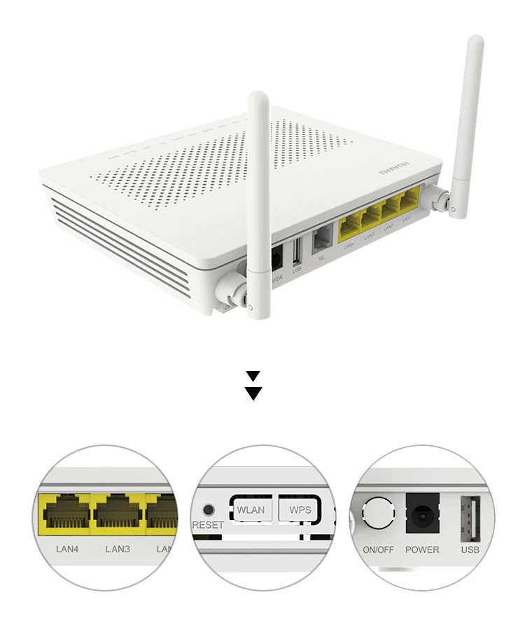 Оптоволоконное оборудование HG8546m 1ge + 3fe 1tel wifi gpon роутер Triple Play Ont Ftth HUAIWEI модем Gpon