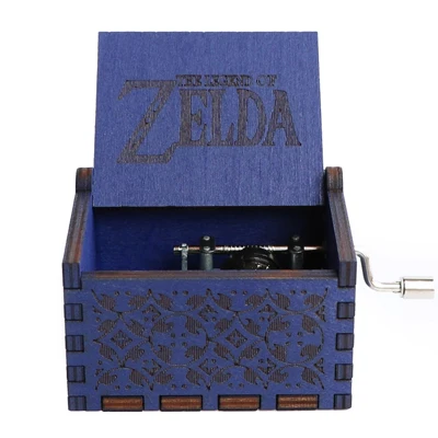 Zelda-BU Прямая поставка, черная деревянная музыкальная шкатулка, игра в трон, Caja, музыкальная Zelda, ручная работа, Деревянная Музыкальная Коробка, рождественский подарок - Цвет: Zelda-BU