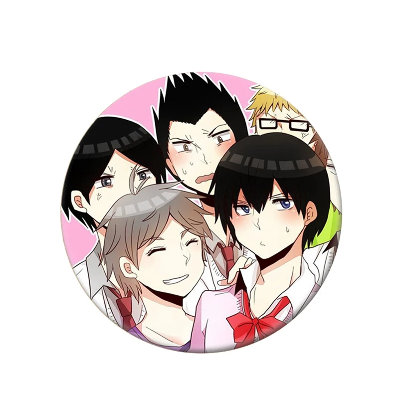 Манга Haikyuu! Значок-брошь Хината шойо 58 мм коллекция японских аниме для рюкзаков