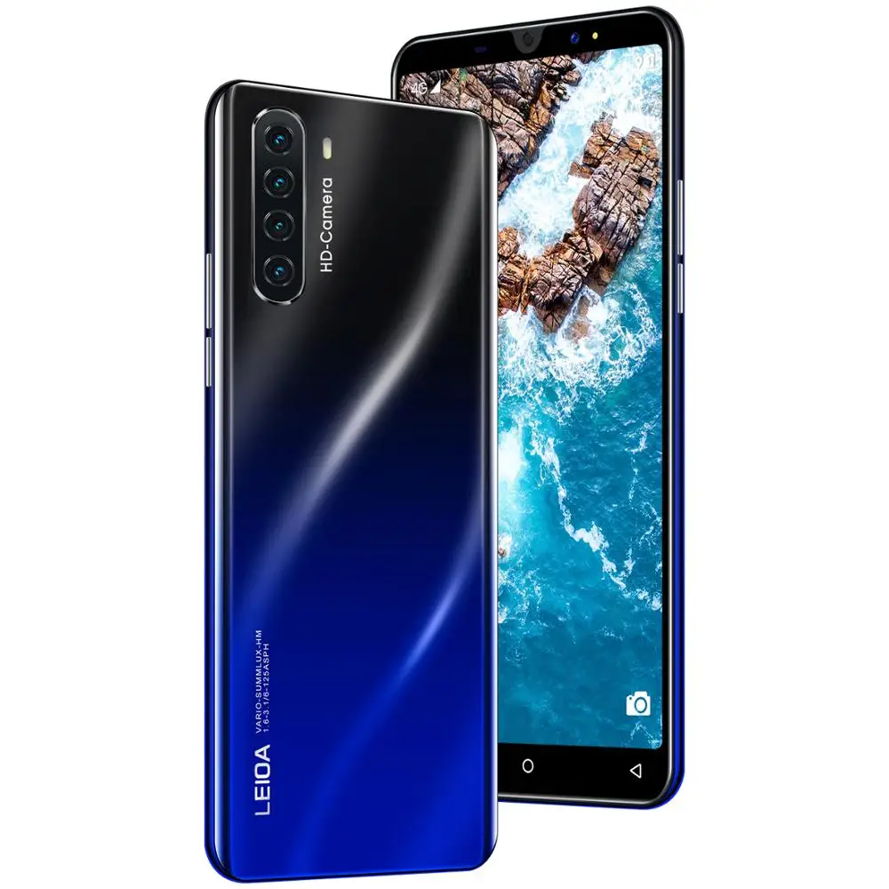 

Hot Sell New 5.0 inch P40 mini Smart Android 9.1 Face ID Octa Core 4 Camera 4G Global Version smartphone Send mobile phone case