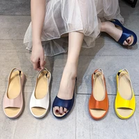2021 fashion candy color women sandals flip flops summer rome slip on breathable non slip shoes woman slides solid casual female