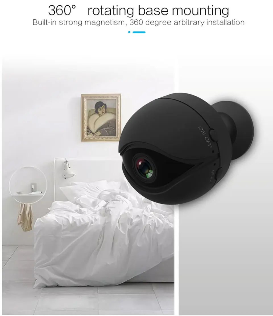 Electop Мини WiFi камера 1080P ИК ночного видения Домашняя безопасность ip-камера CCTV Обнаружение движения Беспроводная радионяня DVR видеокамера