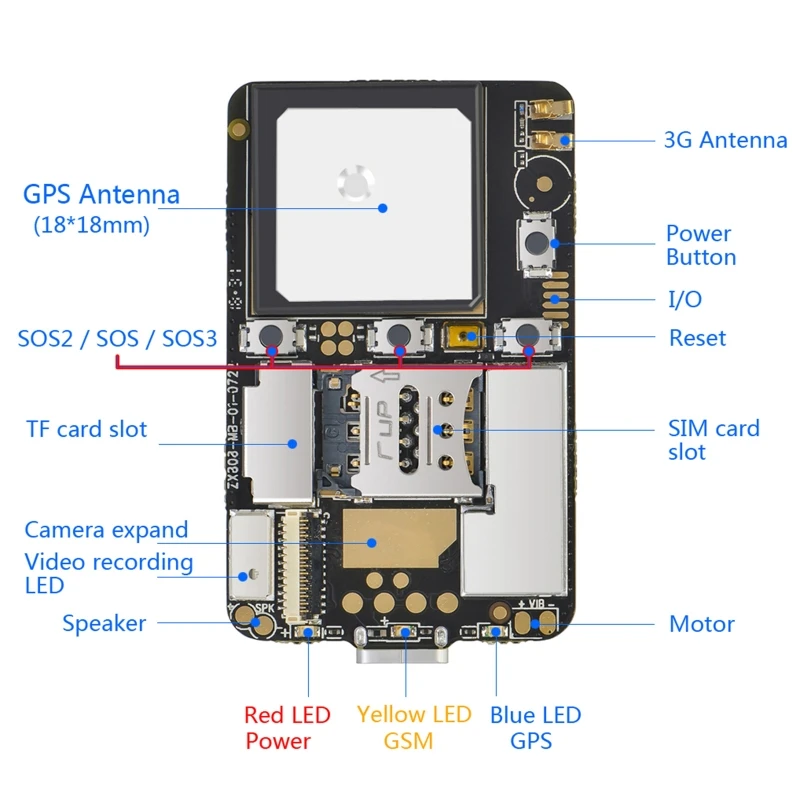 M3 GPS-трекер GSM A GPS Wifi LBS-локатор приложение диктофон ZX808 PCBA внутри - купить по