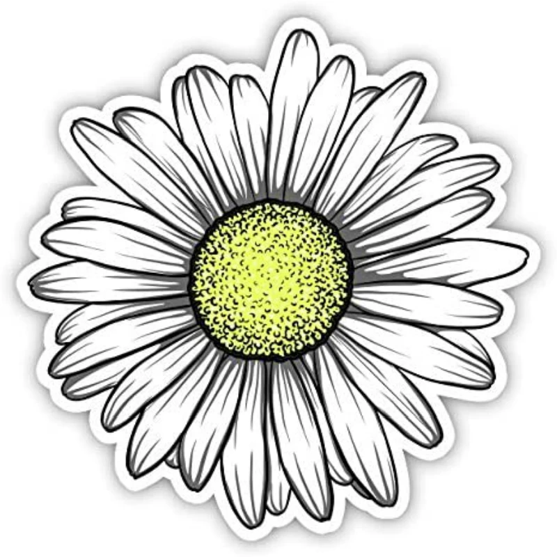 DAWASARU креативная наклейка Маргаритка цветок стикер окна автомобиля грузовика