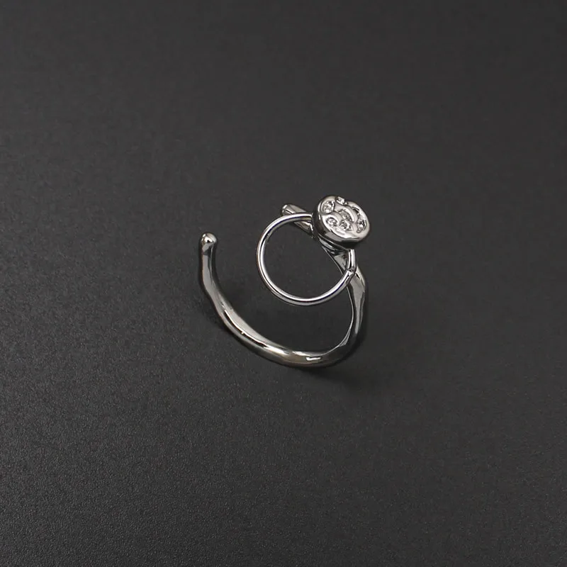 Элегантное открытое регулируемое кольцо неправильной формы для мужчин и женщин