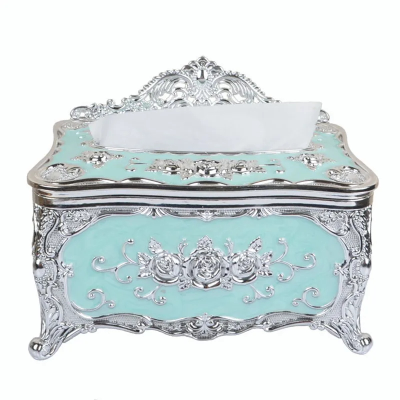 

[HHT] European Style Crown Tissue Box Table Ornaments Living Room Home Decoration Car Hotel KTV Paper Napkin Storage Boxes