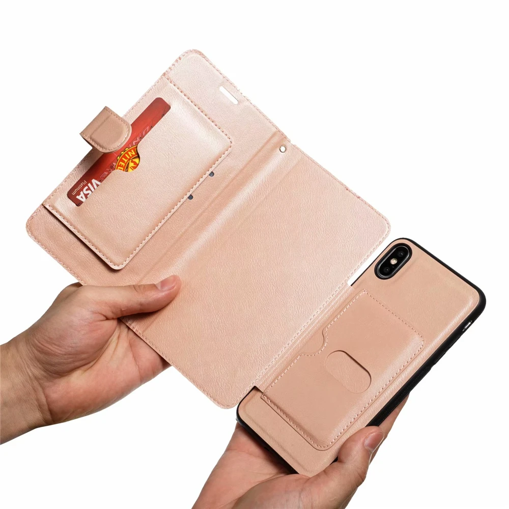 Чехол CBLGSXBABY 2 в 1 для iphone 11 Pro Max XS XR X роскошный кожаный чехол телефона iPhone 6 6S 7 8 Plus