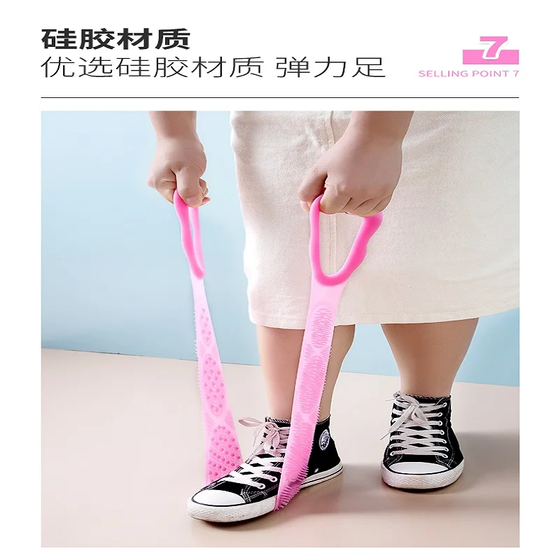 

1pcs Silicone Brushes Bath Towels Rubbing Back Mud Peeling Body Massage Shower Extended Scrubber Bathroom Clean Skin Brushes