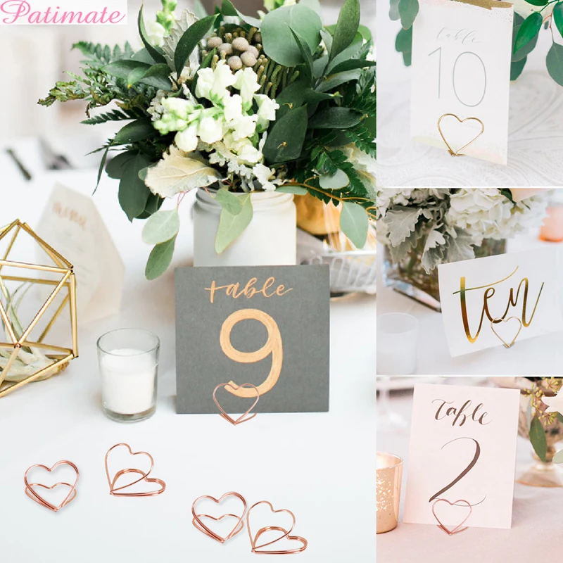 Металлическая подставка с цифрами в форме сердца держатель для карт см 10