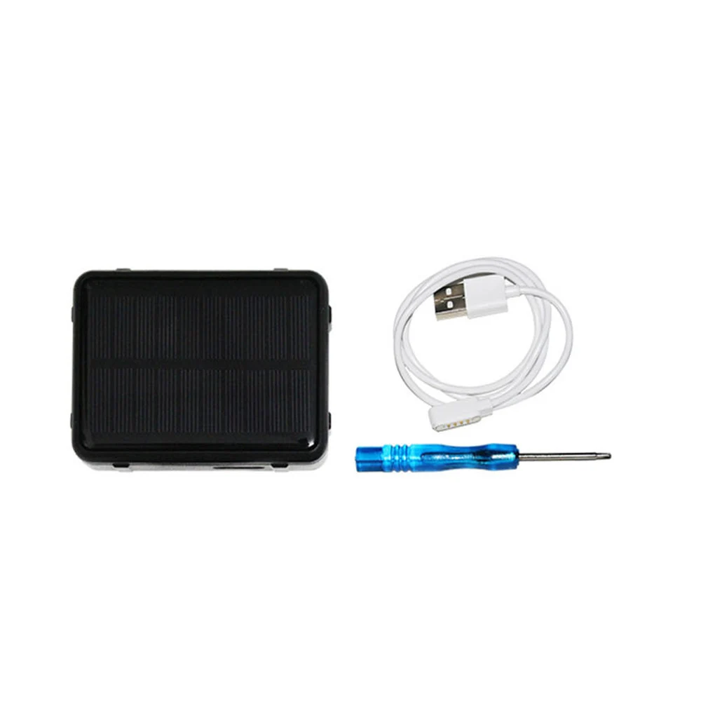 black no box RF-V44 4G LTE gps устройство слежения солнечной энергии, определяющий местоположение в реальном времени, отключение топлива удаленно мини gps GSM трекер с держателем опций - Цвет: black no box