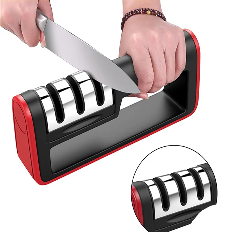 Профессиональный трехуровневый нож для заточки камня точильный Алмазный