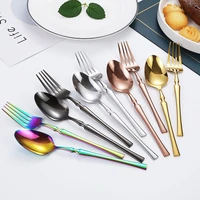 new stainless steel knife fork and spoon four pcs set small pretty waist western food tableware gift set dinnerware set