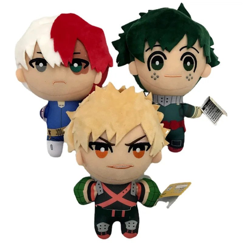 

3pcs/set 25cm Soft Cartoon Anime My Hero Academia stuffed doll Izuku Midoriya Katsuki Bakugou Shouto Todoroki Plush toys Gift