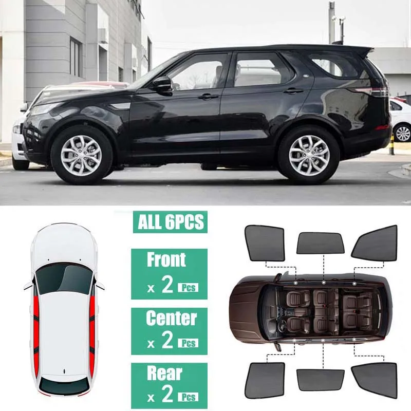 Магнитный солнцезащитный козырек с боковыми окошками защита от УФ-лучей