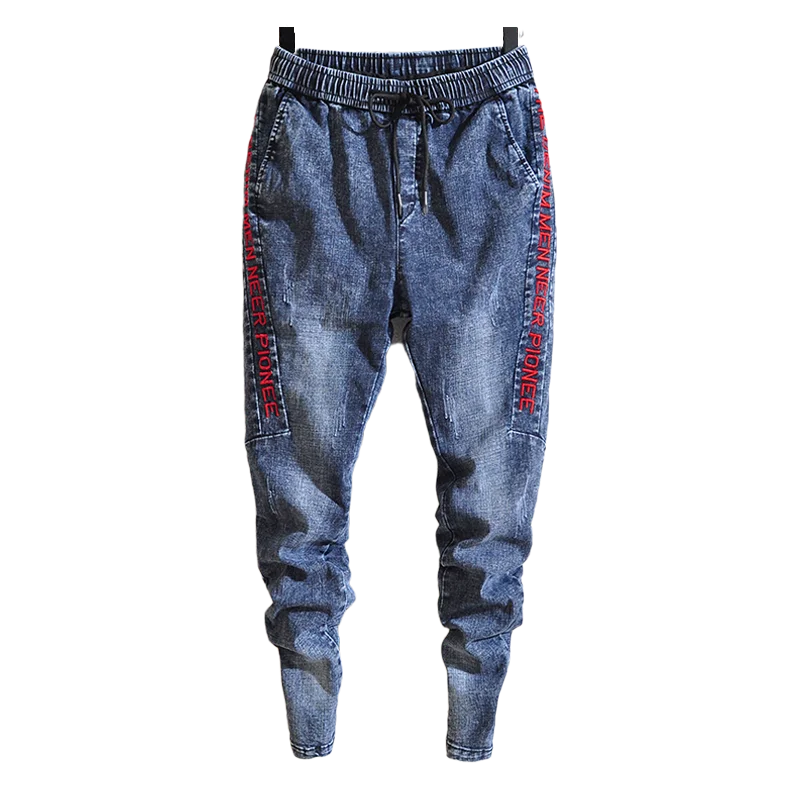 Мужские прямые джинсы с принтом в виде букв | Мужская одежда