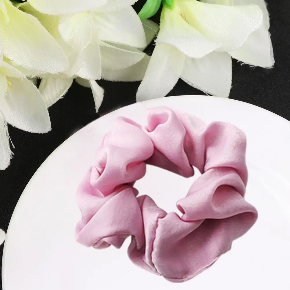 Женские кольца для волос атласная ткань резинки конский хвост держатель ободок