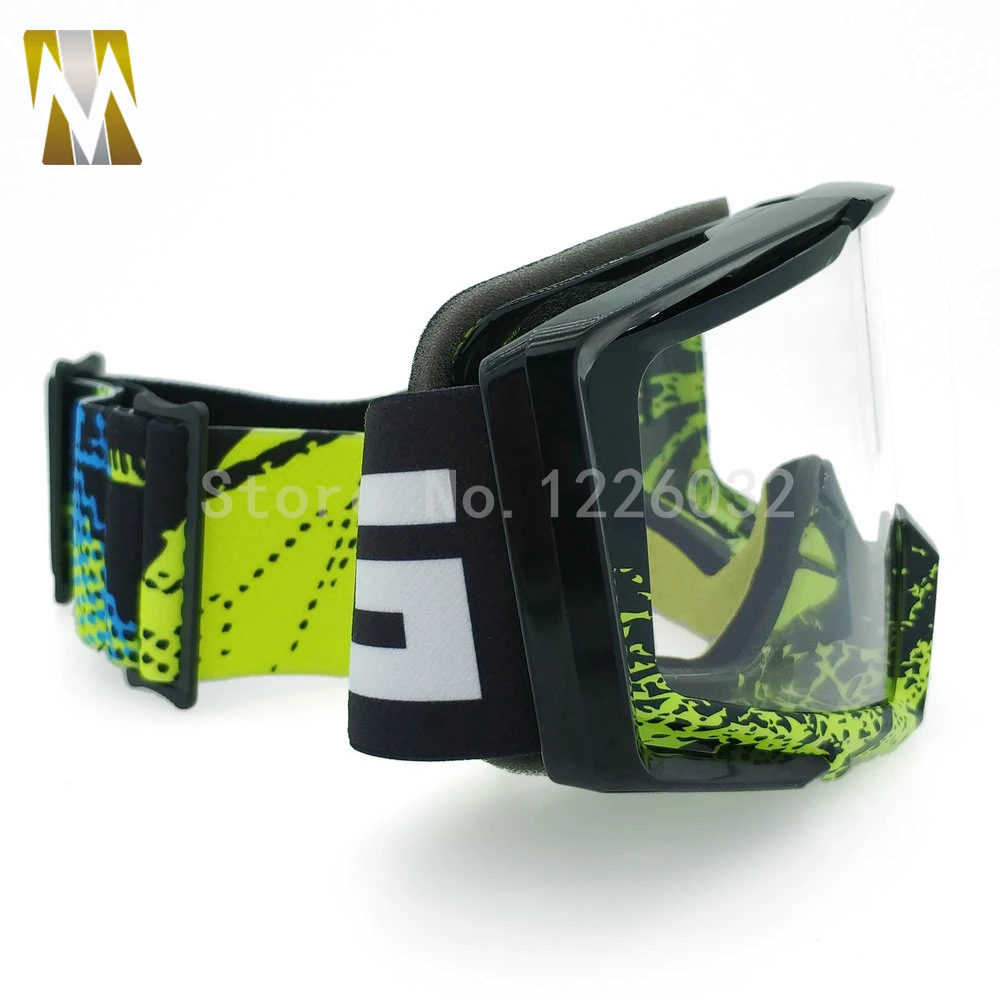 Новая желтая черная оправа очки для мотокросса мотоциклетные спортивные