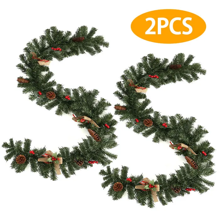 

Dropshipping Christmas Tree Ornaments White Dark Green Cane Tinsel Christmas Decoration Bar Tops Ribbon Garland Party Supplies