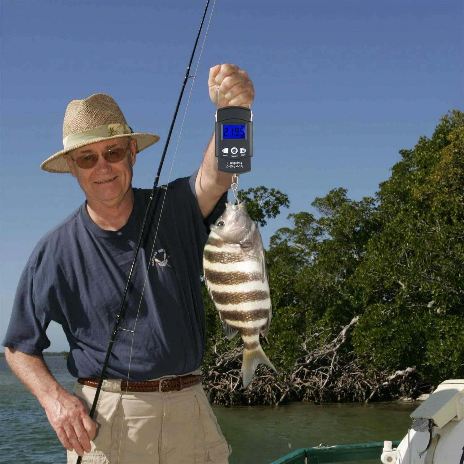 

Kitchen Scale Backlit LCD Screen Hanging Scale Fishing Scale Weighing Scale Portable Electronic Balance Digital Fish Hook