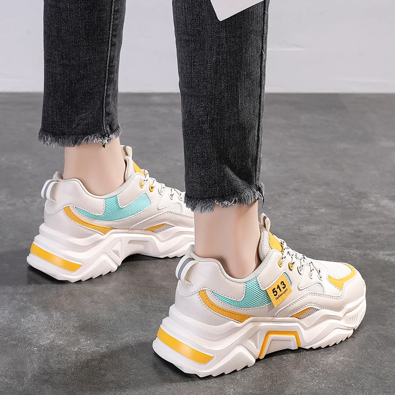 Женская прогулочная обувь массивная для папы кроссовки пробежек тренажерный зал