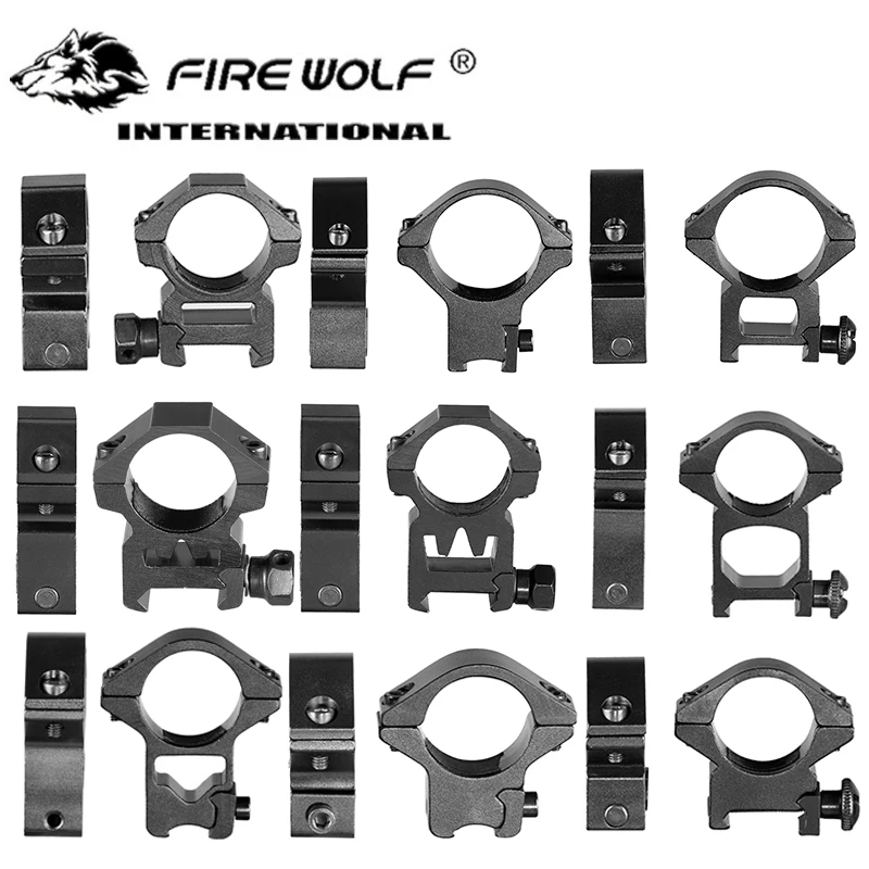 2 шт. тактические кольца для прицела 25 4 мм/30 мм|Кронштейны и аксессуары прицелов| |