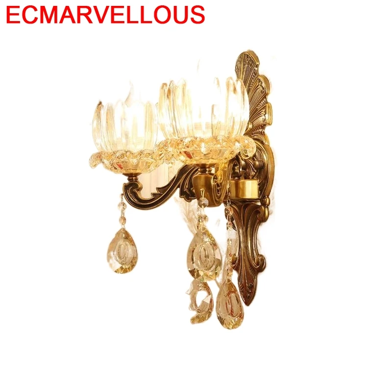 Зеркальный светильник Parede Kinkiety аппликация лампе Мураль кристалл Aplique Luz Pared Wandlamp