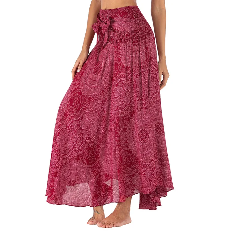 Leisure Thailand indian clothing dress skirt beach holiday two-wear big belly dance |