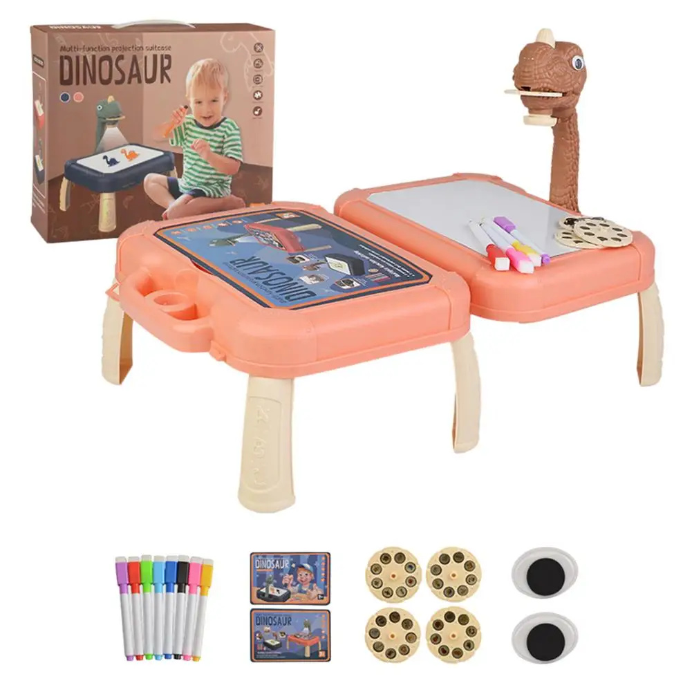 

Children LED Projector Drawing Board Kids Painting Table Desk Montessori Educational Learning Writing Tablet For Boy Girl Toys