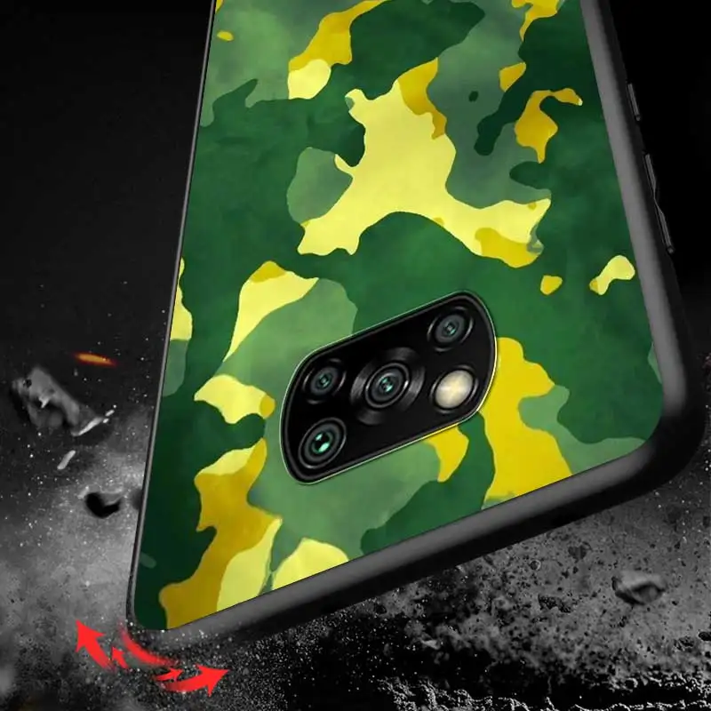 

Color Trend Camouflage For Xiaomi Redmi K30 K30S Mi 10T Lite Pro Poco X3 NFC X2 M3 M2 F2 Pro C3 F1 Soft Black Phone Case