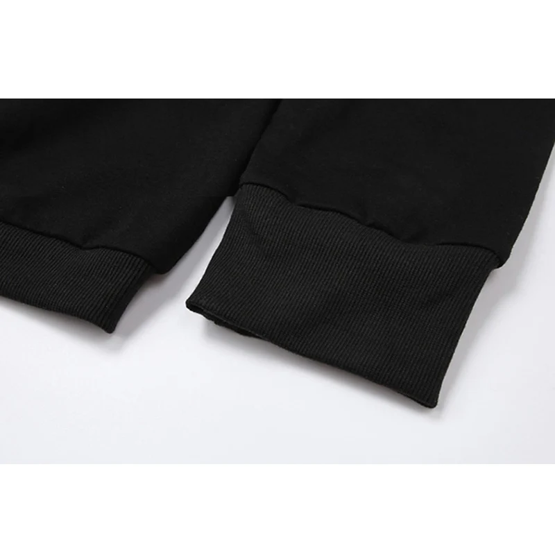 Однотонная Готическая Женская модная Толстовка с длинным рукавом и капюшоном