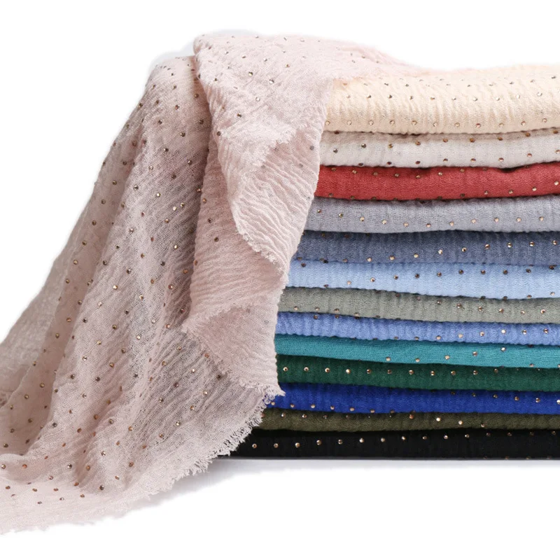 Новые мусульманские головные уборы для женщин хлопковые гофрированные простые