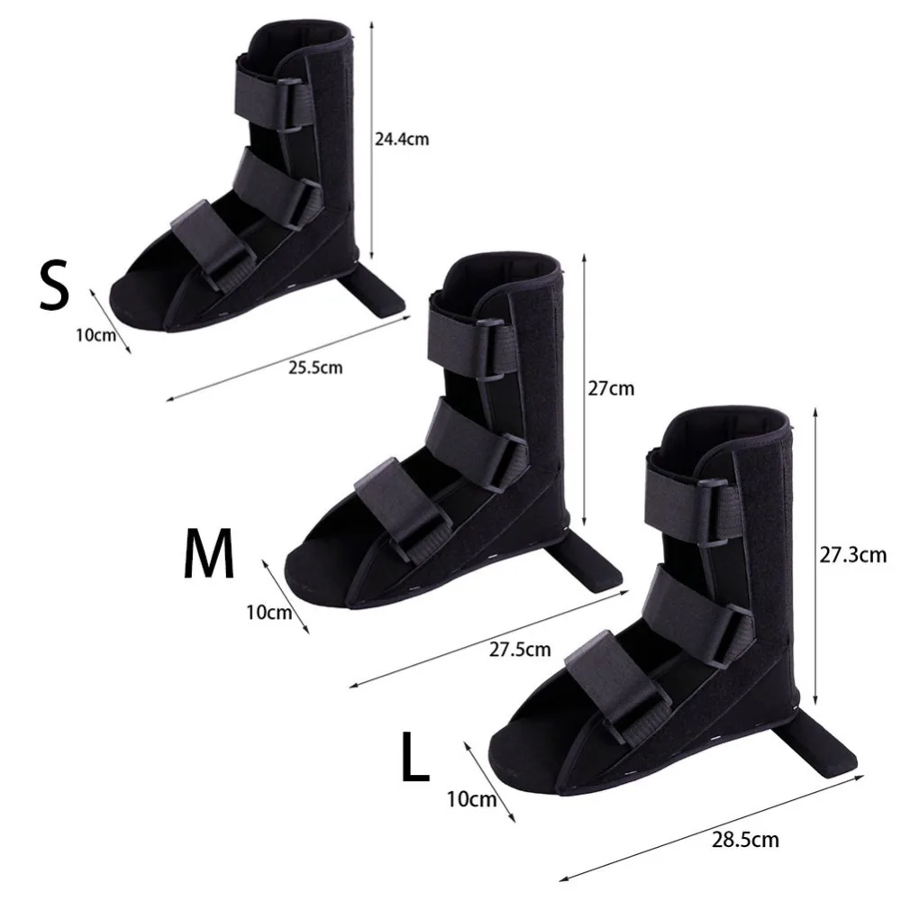 

1PCS Black Adjustable Soft Foot Fracture Recovery Splint Plantar Brace Supports Rehabilitation Strap S M L