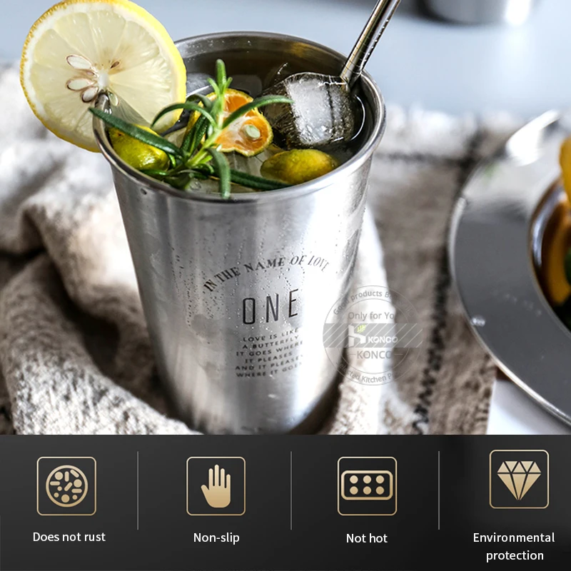 Кружка для пива из нержавеющей стали 304 чашка воды коктейльное стекло кружка кофе