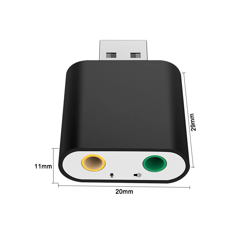Звуковая карта 7.1 внешняя звуковая с разъемом USB и выходами 3 5 мм для наушников