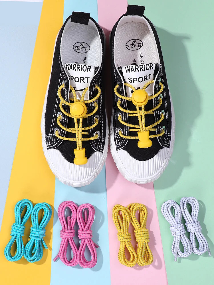 

Elastic laces child shoe laces no tie kids reflective elastic shoelaces quick lazy rubber laces for sneakers 21 colors 100cm