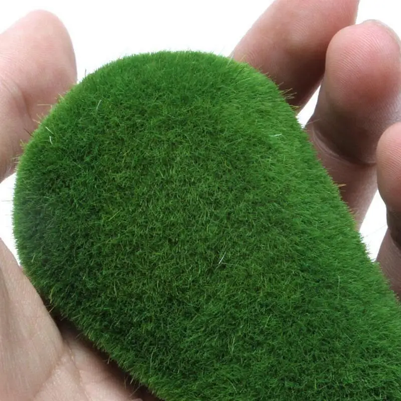 Зеленая искусственная трава бонсай флокирующие украшения аксессуары для газона