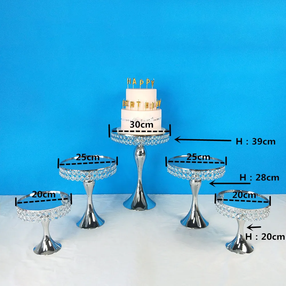 Tobs mirror cake stand tower Electroplating sliver Wedding Decoration 2&amp3 Tier Cupcake Display Gold Metal Stand | Дом и сад