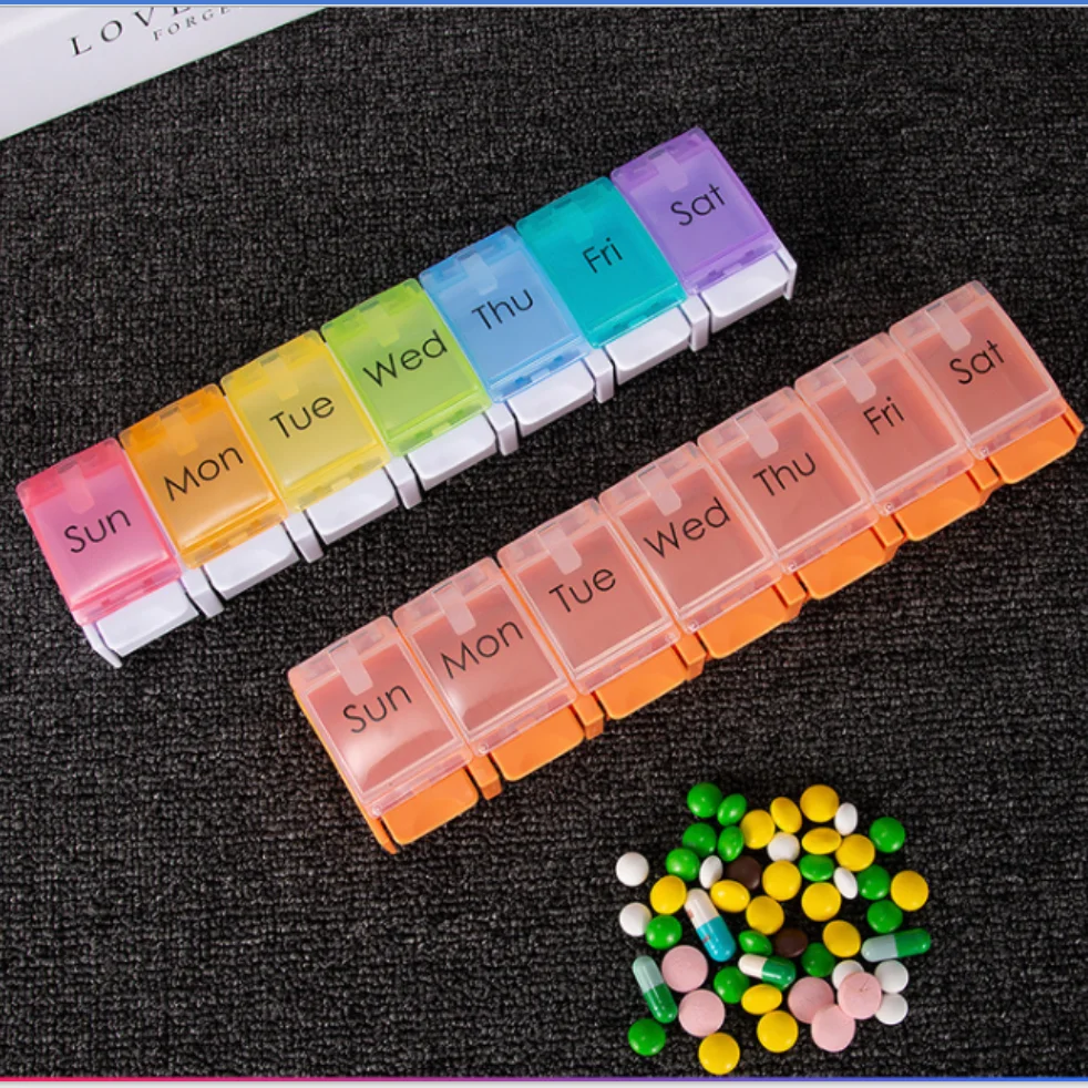Органайзер для хранения таблеток на неделю портативный дорожный органайзер 7