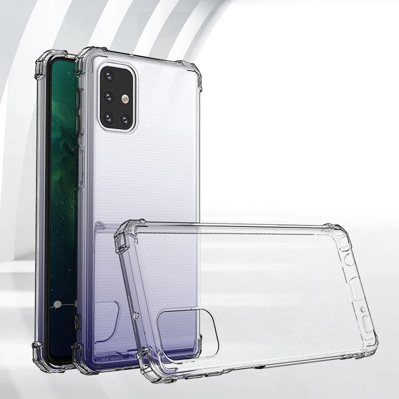 

Transparent Silicone Phone Case for Samsung Galaxy M01 M01S Core M11 M21 M31 M51 M31S M21S Prime Airbag Shockproof Cover Funda