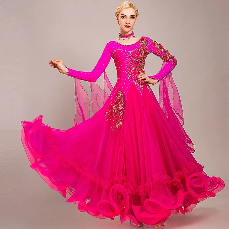 Платье для бальных танцев женское платье стандартное вальса с бахромой костюмы