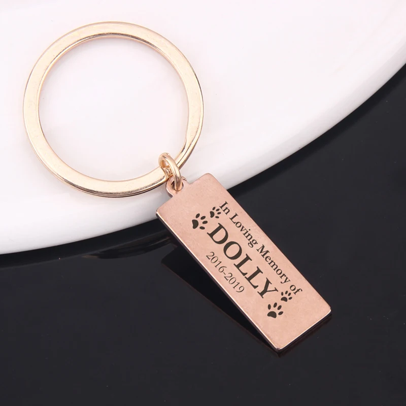 Мемориальный собачий брелок индивидуальное имя и год для любимой собаки подарок