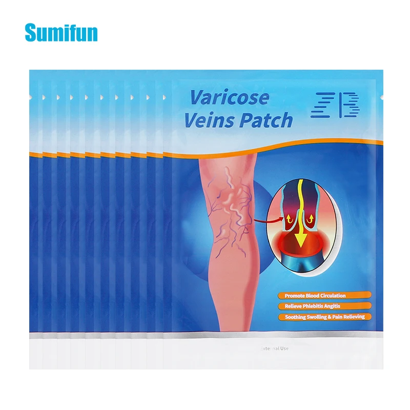 

60pcs=10bags Varicose Veins Pain Patch Vasculitis Phlebitis Sticker Angiitis Medical Plaster Promote Blood Circulation D9553