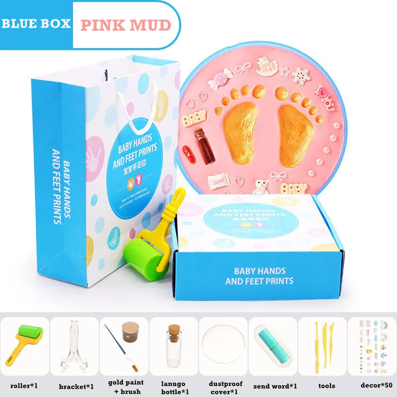

Baby Hand and Foot Inkpad Children DIY Handprint footprint Mud INS Newborn Full Month Souvenir Art Crafts Infant Kid Ink Pad Mud