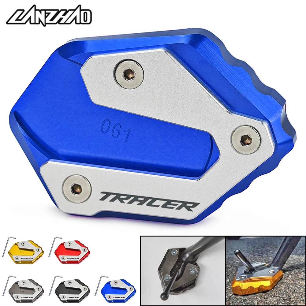 

TRACER Motorcycle Side Stand Enlarger Kickstand Enlarge Plate Pad CNC Accessories for Yamaha Tracer 700 GT 2015-2020 7 GT 2021