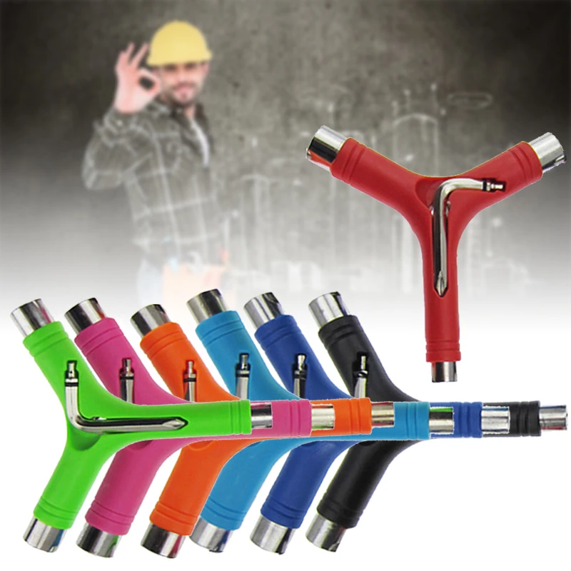 

Y Type 6-in-1 Disassembly Tools Accessories Use For Roller Skate Scooter Skateboard Tools Socket Wrench Spanner Tool B2Cshop