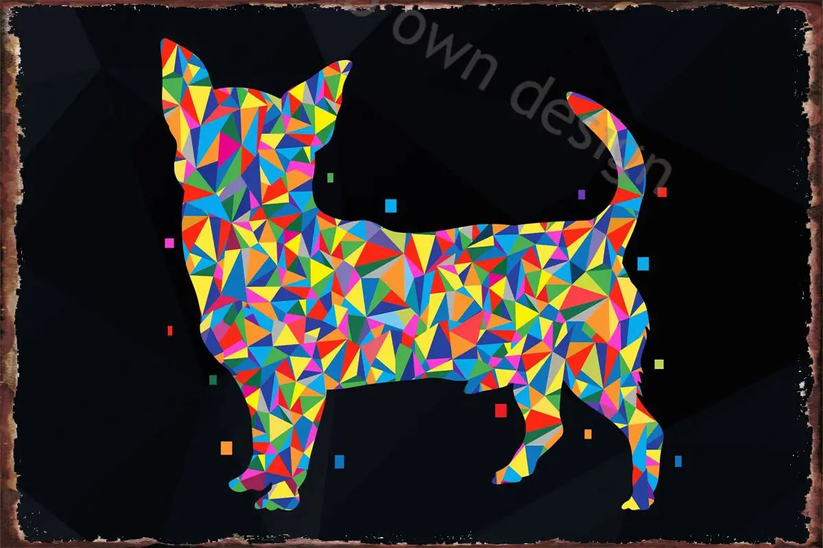 

Жестяные пластины для чихуахуа, собака, Wpap, декор для стен, декор комнаты, ретро, винтажный металлический знак, жестяной знак для искусства, к...