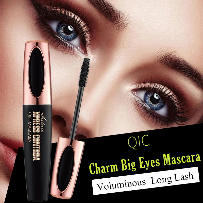 

4d Silk Fiber Mascara Waterproof And Easy To Rry Natural Soft Long Eyelash Makeup Mascara Black Thick Eyelash Cosmetics