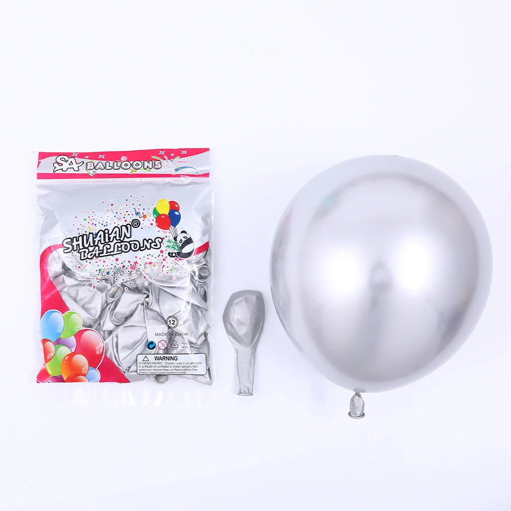 Детский розовый шар Серебряные Круглые латексные шарики гелиевый воздушный для