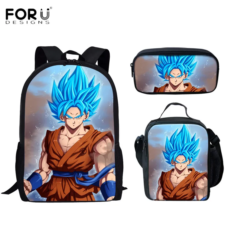 FORUDESIGNS/горячая аниме школьные сумки рюкзаки Dragon Ball Z Супер Broly шаблон Модные школьные сумки набор для девочек мальчиков Mochila - Цвет: HMA313CGK